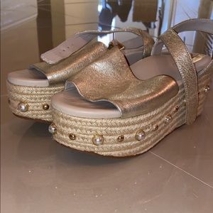 Kenneth Cole Platform Pearl Espadrilles